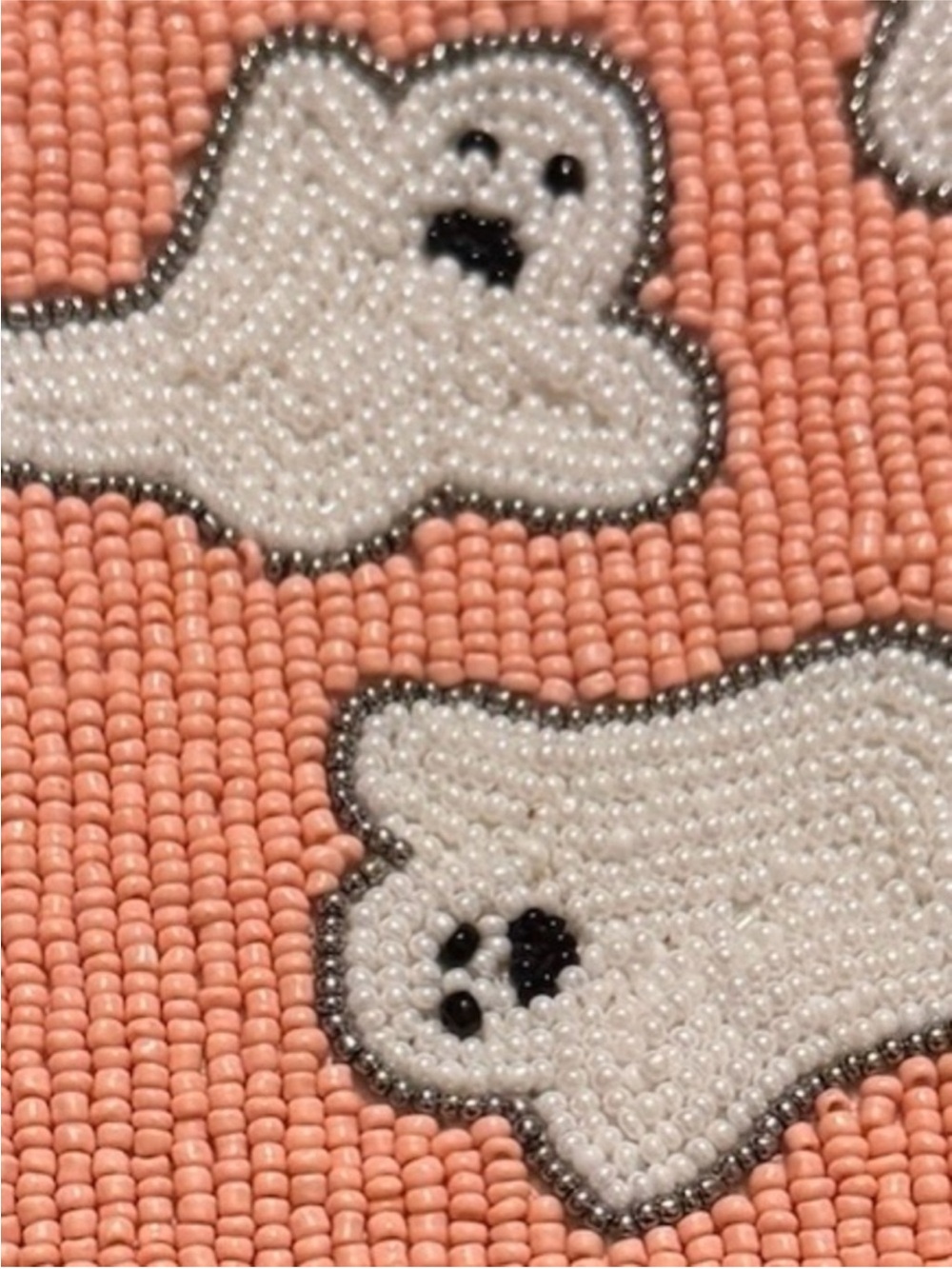Francesca's Beaded Ghost Zip Pouch - NWT - Picture 8 of 8